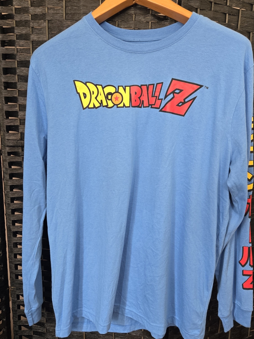Dragon Ball Z Long Sleeve Shirt XL Blue Anime Graphic Tee DBZ Goku Vegeta